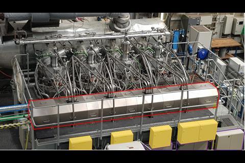 WinGD’s fuel flexible injector installation on RTX-6 Test Engine (Courtesy of WinGD)